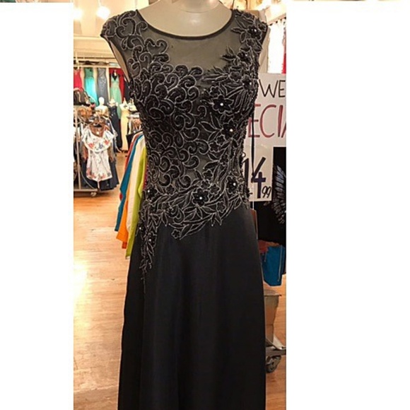 NEW Gown Party Prom Long Evening Dress Black - Picture 2 of 6