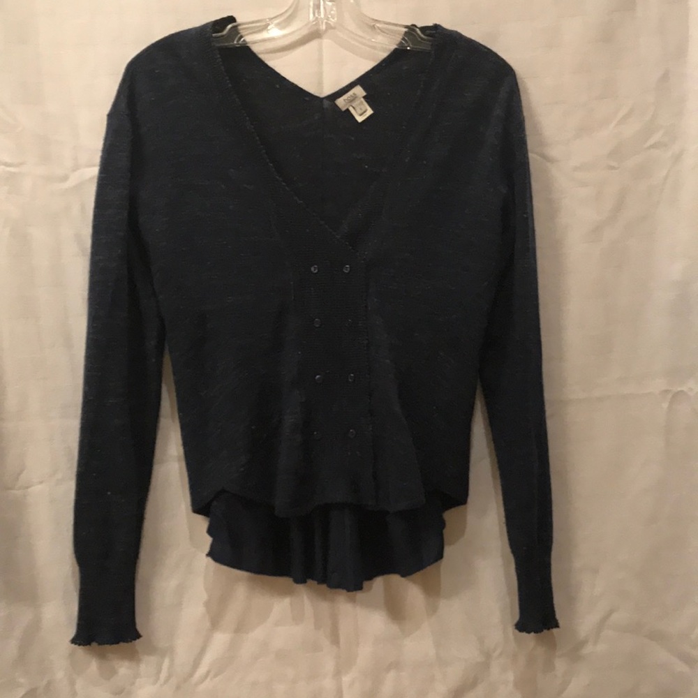 hoss navy blue sweater with detail