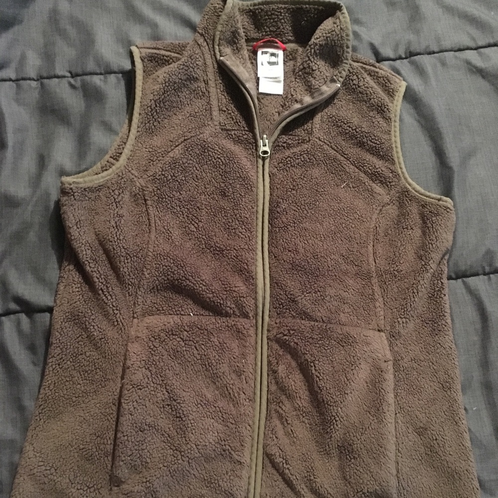 Women's Brown North Face Vest Sz Medium