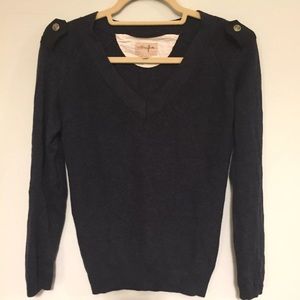 Aritzia Wilfred Free Dark Gray V Neck Sweater Sz S