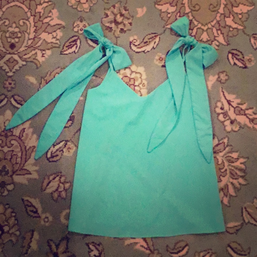 Judith March Sleeveless Top w/Ties on Shoulders