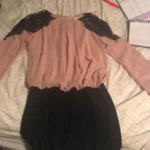 Size 8 nude and Black dress