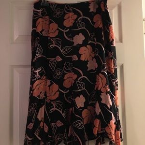 Black and Pink Floral Skirt