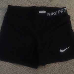 Black Nike Pro Spandex Shorts