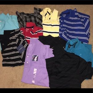 Men's size medium dress shirt + polo bundle