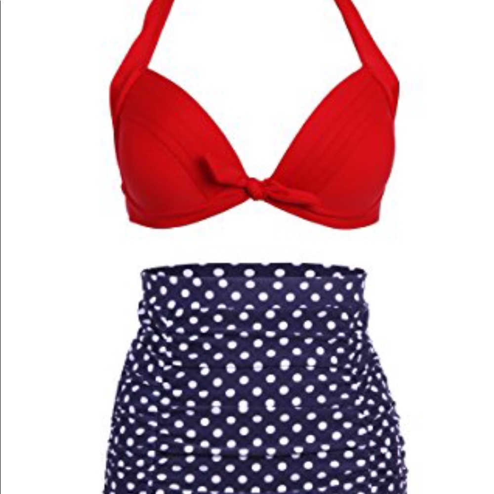 High Waist Retro Bikini Swimsuit