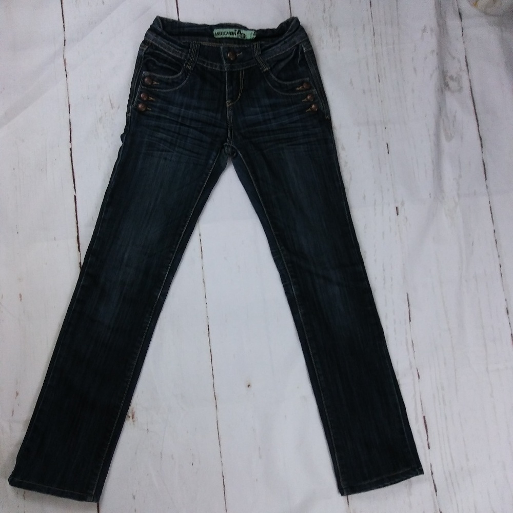 ANGEL GARDEN low-rise  skinny dark jeans  size 26