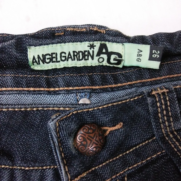 ANGEL GARDEN low-rise  skinny dark jeans  size 26 - Picture 3 of 7