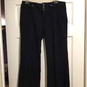 Dark Blue Pin Striped Pants