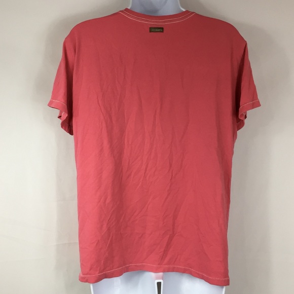 Columbia Basic Tee In Soft Coral/Pink Size XL - Picture 2 of 6