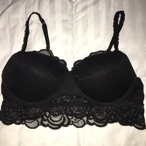 Vs Pink black lace push up bralette