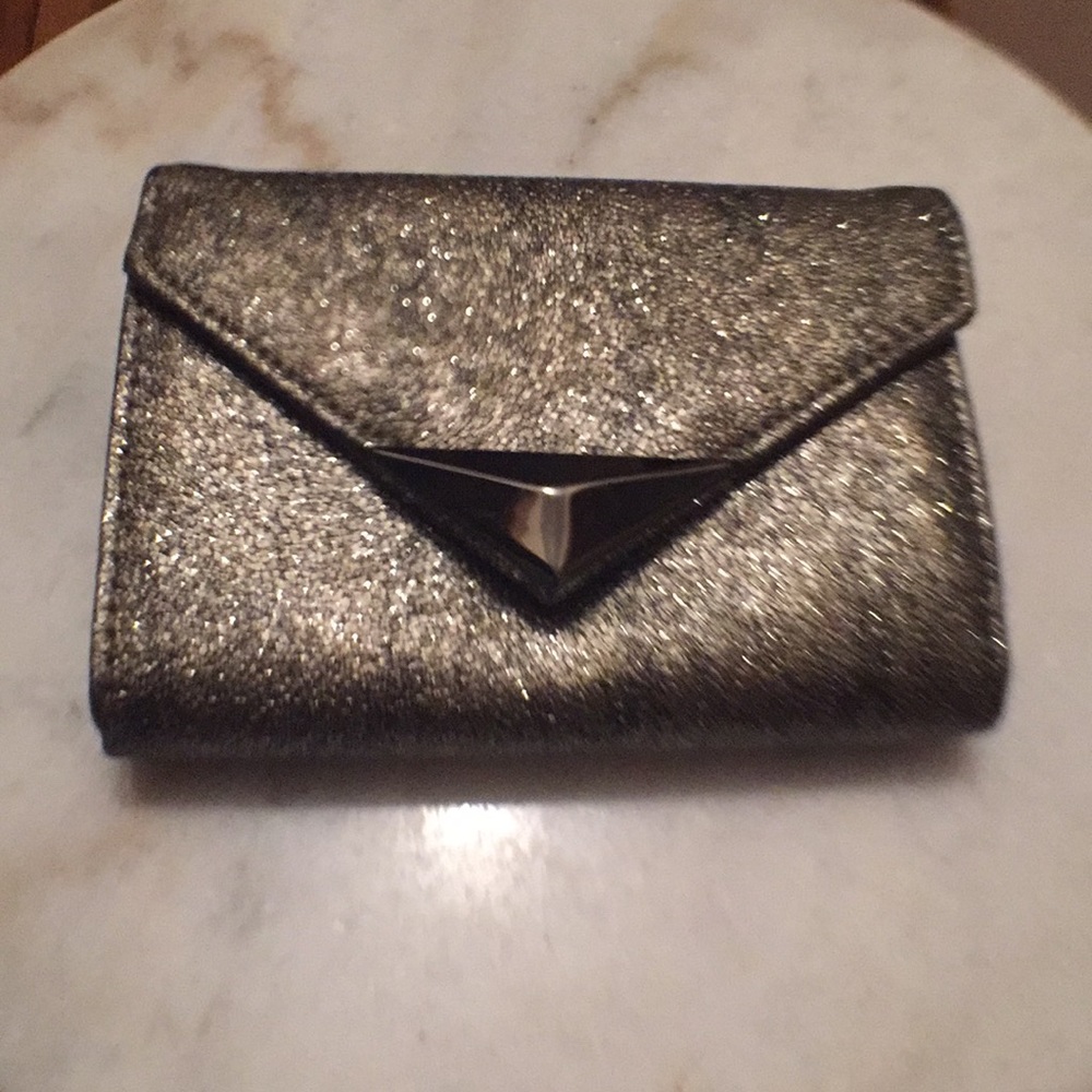 Metallic Silver & Gold Mundi Tri-Fold Wallet