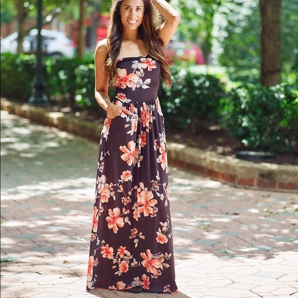 Strapless floral dress - Picture 6 of 6