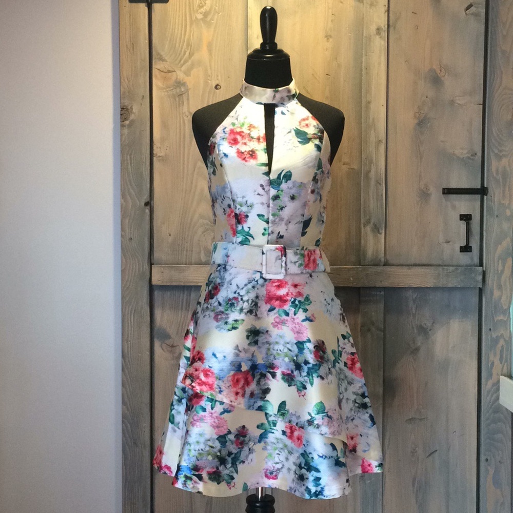 NWT Floral Print Cocktail Homecoming Dress