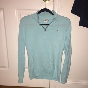 Vineyard Vines blue quarter zip sweater (medium)