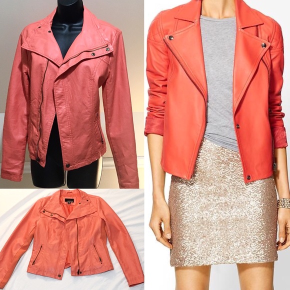 coral moto jacket
