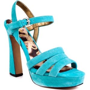 BRAND NEW SAM EDELMAN TEAL HEELS