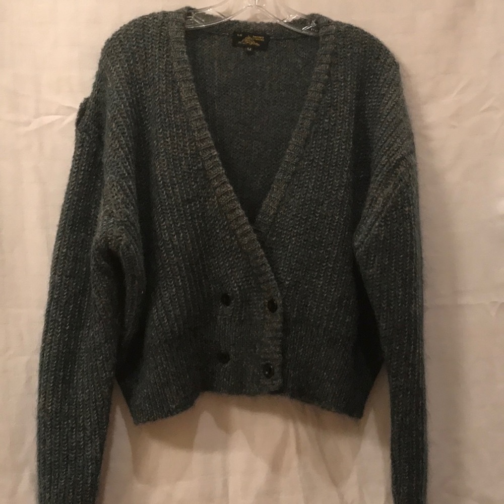 mohair green cardigan
