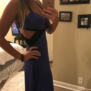 Urban outfitters silky maxi dress with cutaways