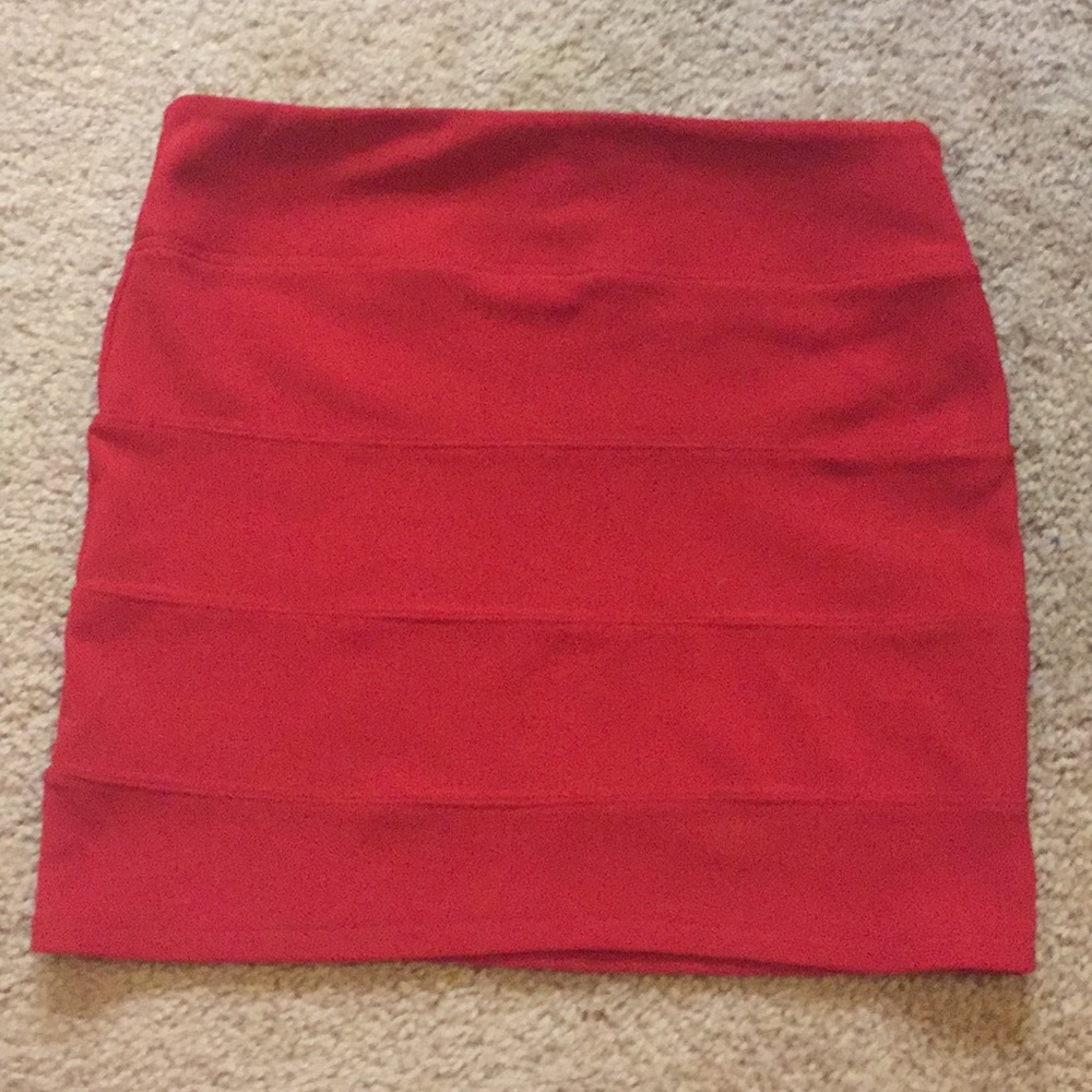 3 for $13! Red Bandage Skirt with Zipper