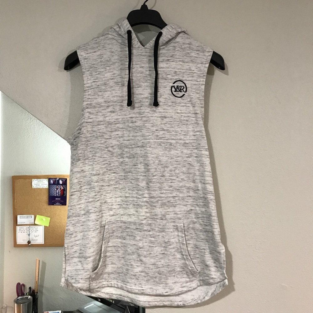 Young & Reckless sleeveless hoodie sweatshirt