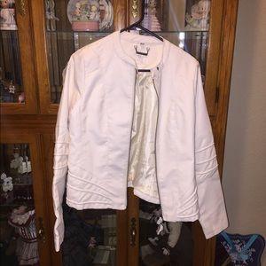 White leather jacket