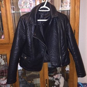 Black forever 21 leather jacket
