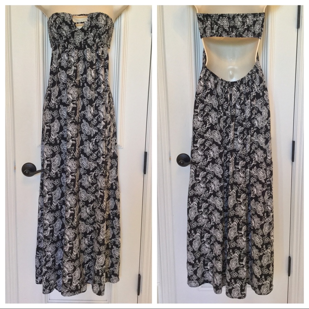 LA Hearts Strapless Maxi Dress