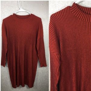 ASOS Red Ribbed Sweater Dress ASOS Red Ribbed Sweater Dress