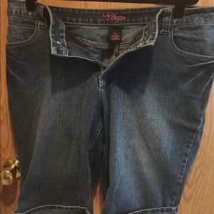 Plus Denim Long Shorts