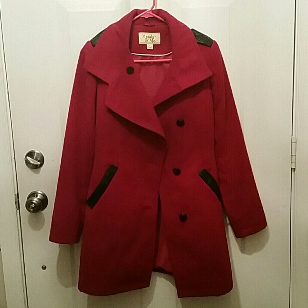 Beautiful red peacoat