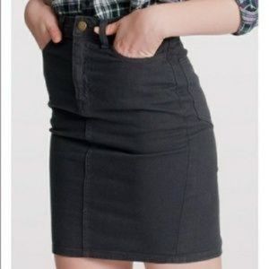 American Apparel stretch denim high waist skirt