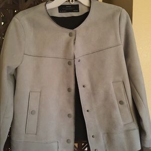 Faux suede Zara jacket size large