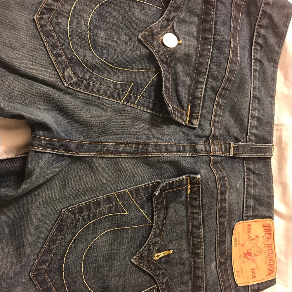 Men's dark wash true religion jeans