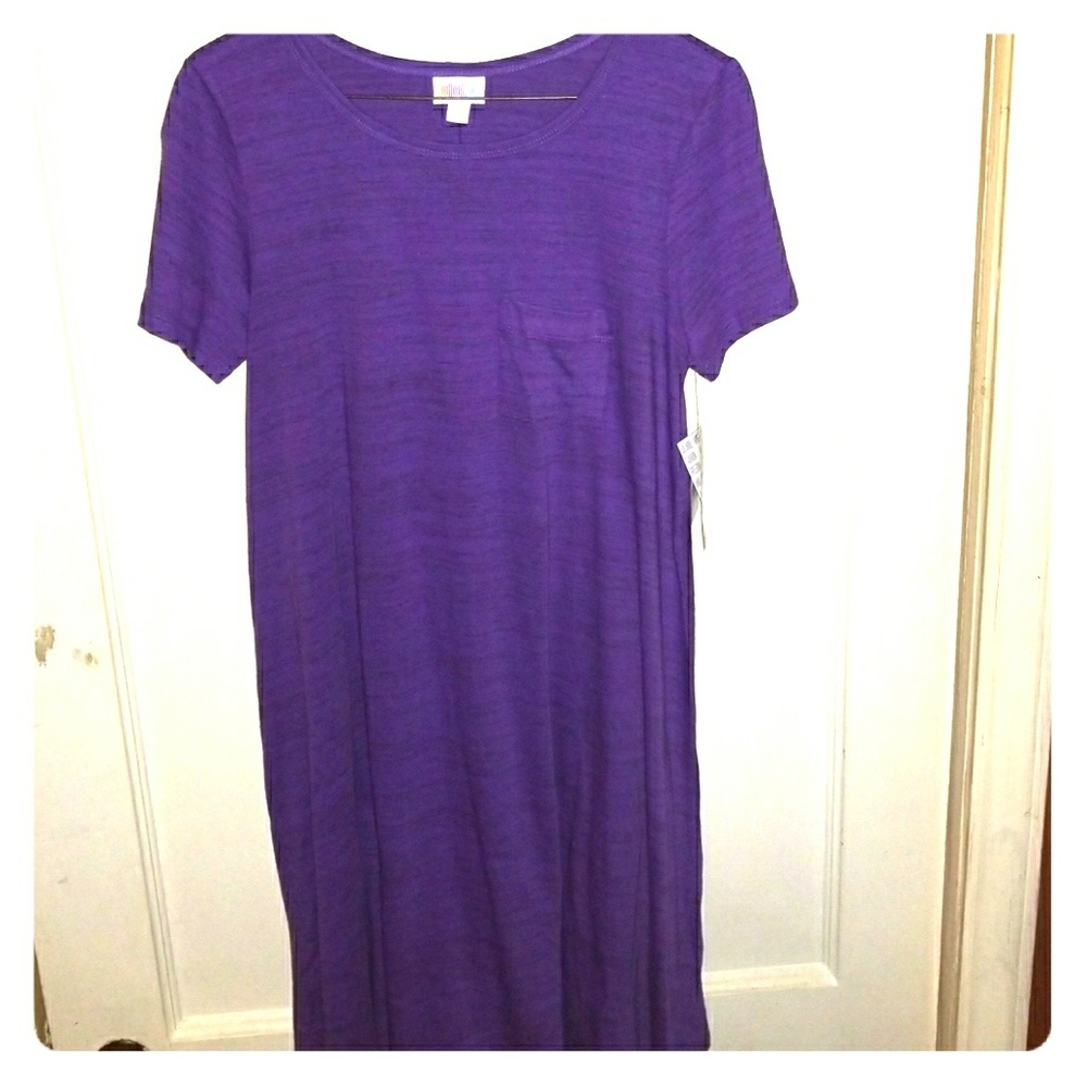 NWT LuLaRoe Carly Purple with black streaks XXS