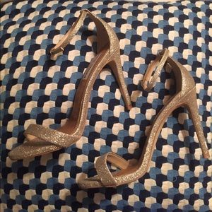 Stecy Gold Glitter High Heel Sandals