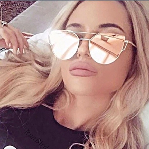 Accessories - 🆕 Cat Eye Metal Mirror Aviator Sunglasses