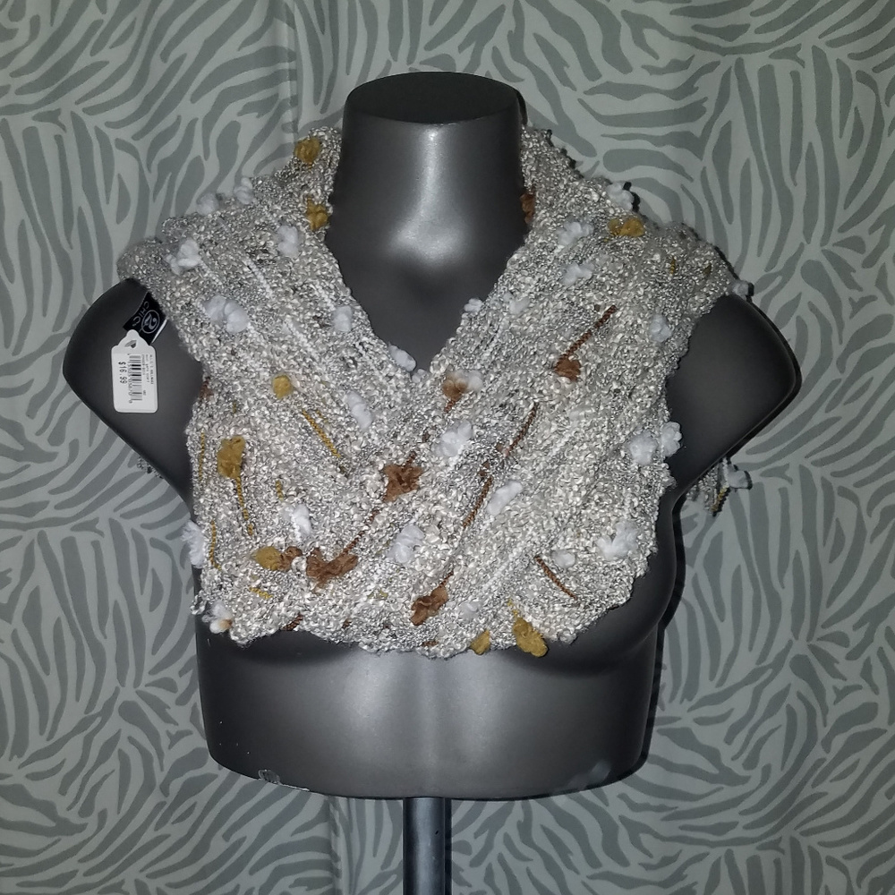 2 Chic Stylish Brown and Tan Scarf - NWT