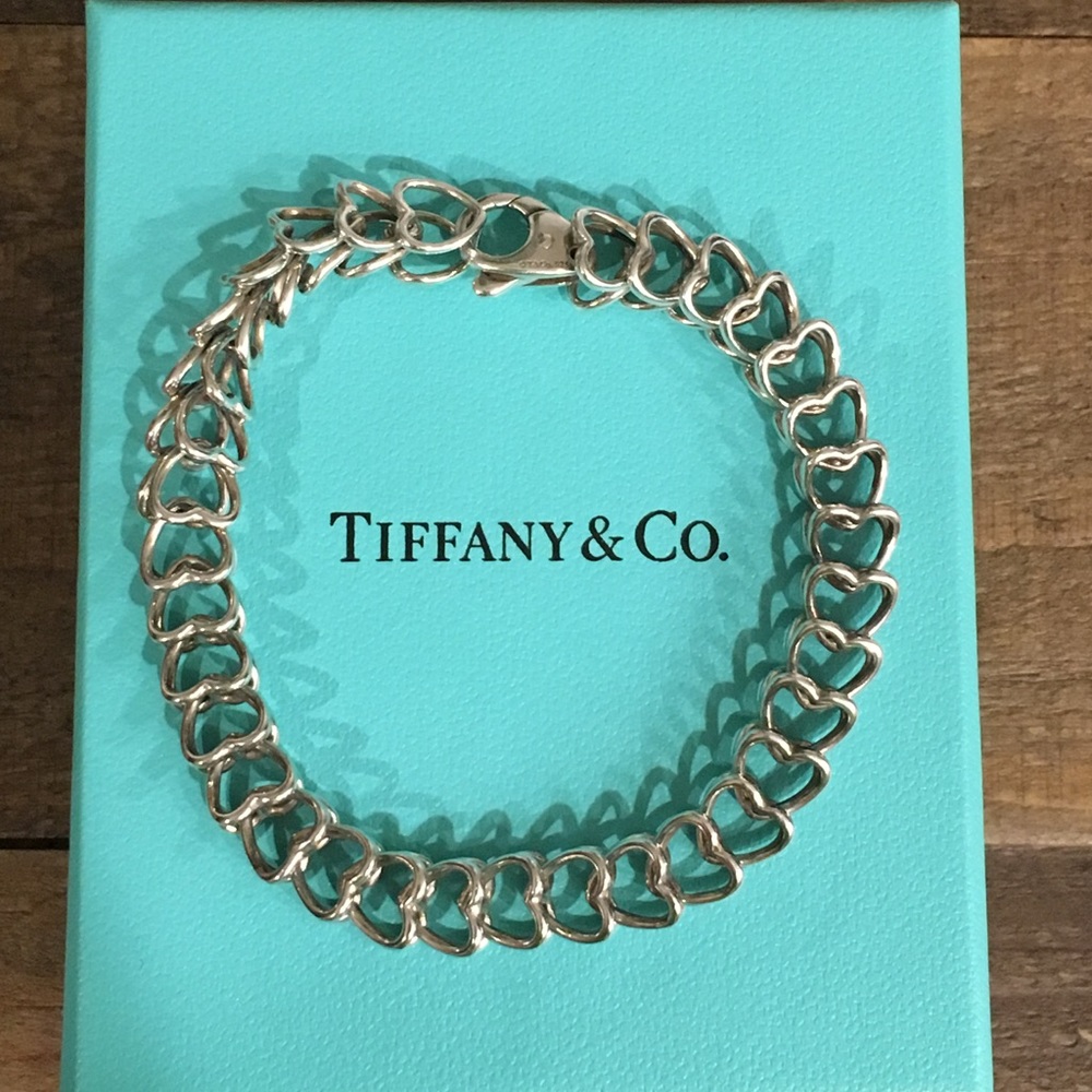 Authentic Tiffany & Co. Double Open Heart Bracelet