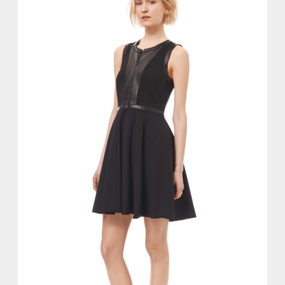 Rebecca Taylor Ponte with Leather Dress 0