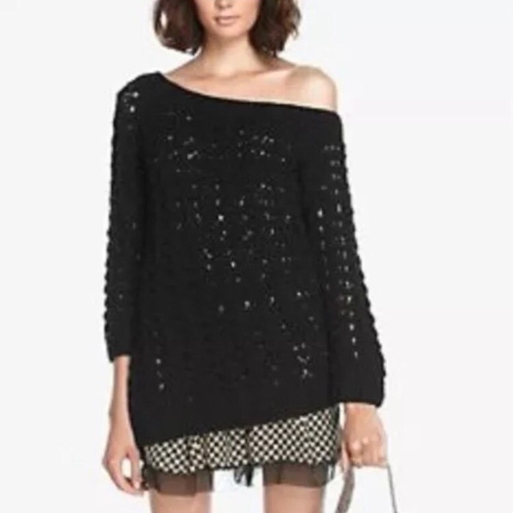 DVF Black Vivianna Sweater Tunic