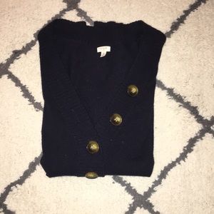 JCrew V neck button sweater