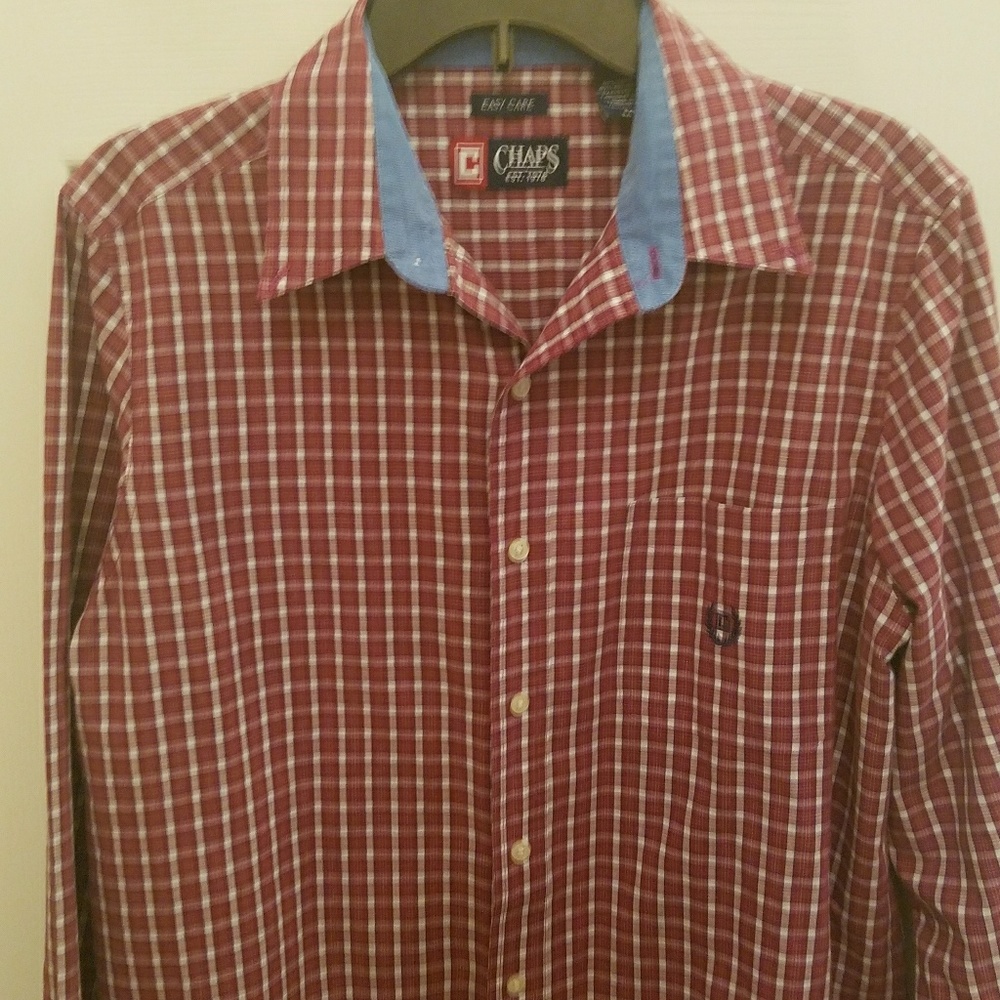 Mens Chaps Button Down Long Sleeve Dress Shirt