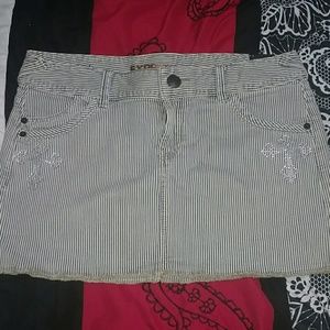 Mini skirt with rhinestone crosses