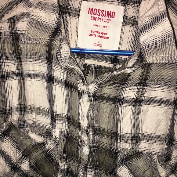Mossimo boyfriend flannel plaid worn twice - Picture 2 of 4