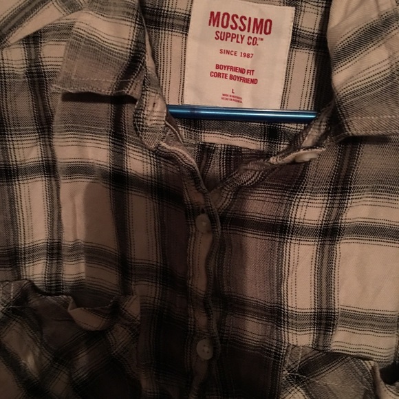 Mossimo boyfriend flannel plaid worn twice - Picture 3 of 4
