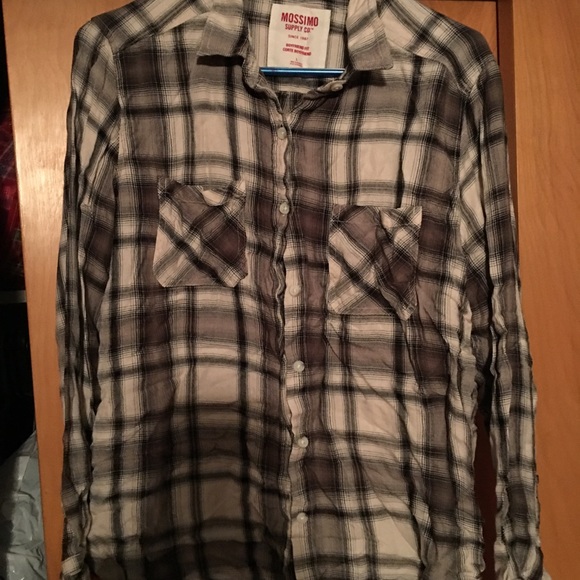 Mossimo boyfriend flannel plaid worn twice - Picture 4 of 4