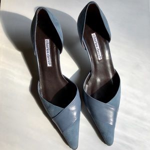 Classic Vintage Charles David Blue Grey Heels 7