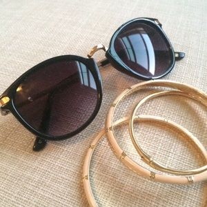 J. Crew Black and Gold Sunglasses 😎