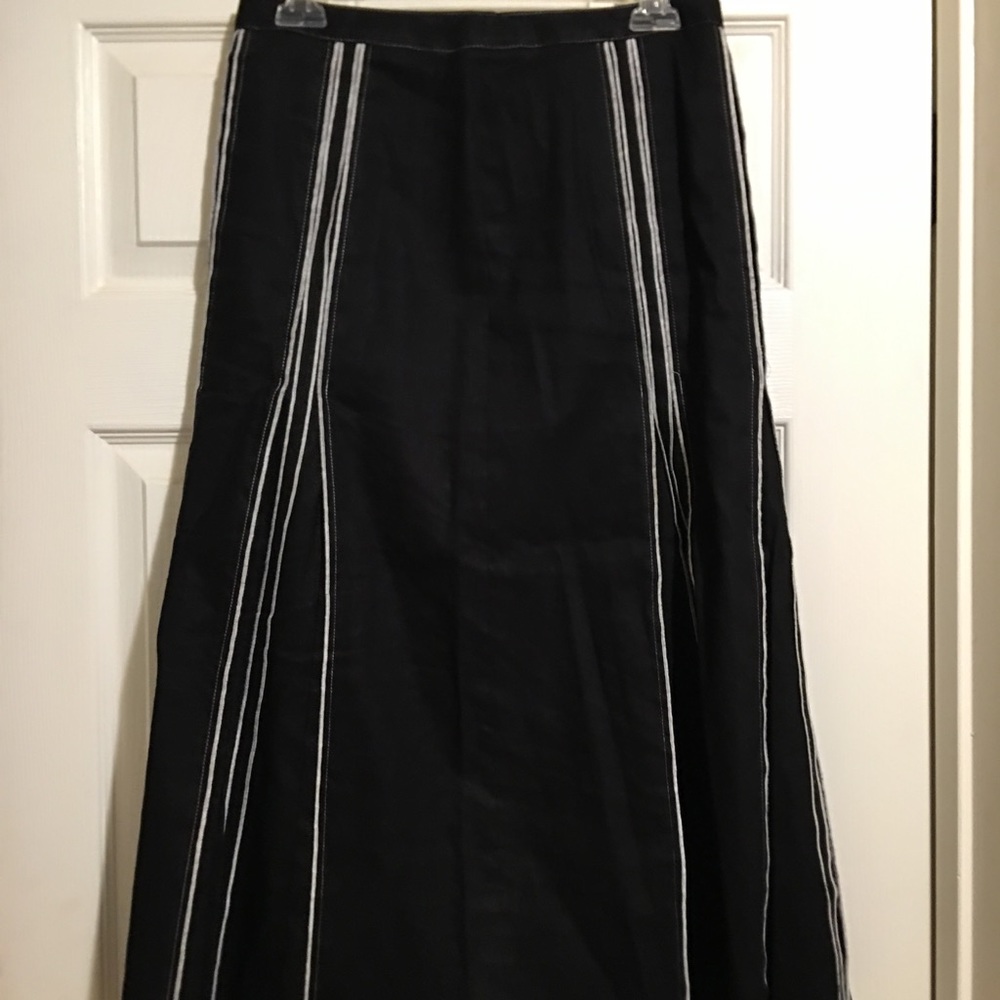 Black Skirt with White Piping